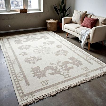 Modern Neutral Wool Area Rug